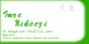 imre mikeczi business card